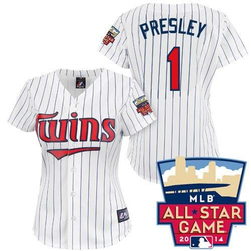 Alex Presley #1 mlb Jersey-Minnesota Twins Women's Authentic 2014 ALL Star Home White Cool Base Baseball Jersey